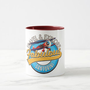 Travel & Explore Fabulous Santorini Mug