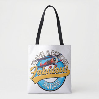 Travel & Explore Fabulous Santorini Tote Bag