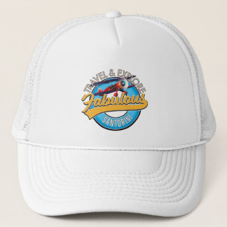 Travel & Explore Fabulous Santorini Trucker Hat