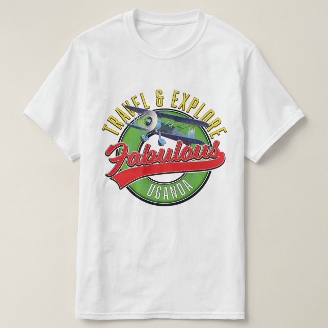 Travel Explore Fabulous Uganda T-Shirt (Design Front)