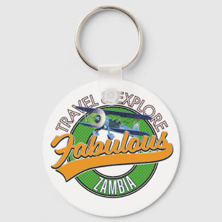 Travel explore fabulous zambia key ring