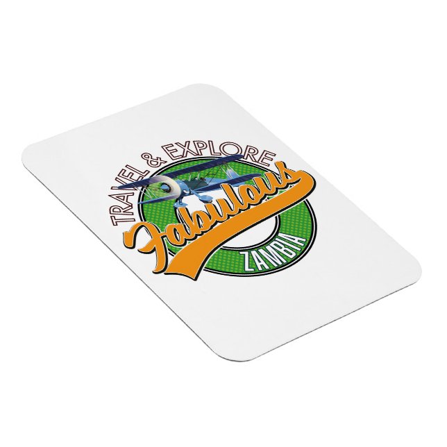Travel explore fabulous zambia magnet (Right Side)