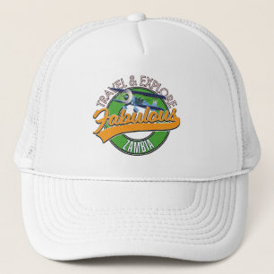 Travel explore fabulous zambia trucker hat