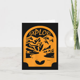 Travel Explore Mountain Graphic Casual Camping Boy Card