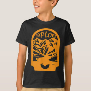 Travel Explore Mountain Graphic Casual Camping Boy T-Shirt