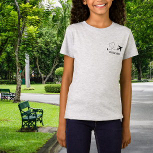 Travel Family Vacation Aeroplane & Custom Location T-Shirt