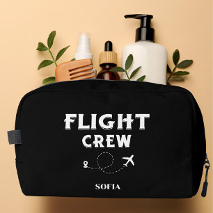 Travel Family Vacation Flight Crew Text Airplane  Dopp Kit