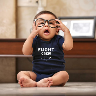 Travel Flight Crew Aeroplane Flying Modern Vacatio Baby Bodysuit