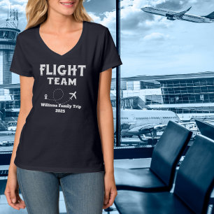 Travel Flight Team Family Vacation Bachelorette T-Shirt