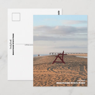 Travel   Florida - Anastasia State Park Beach Postcard