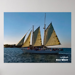 Travel | Florida - Key West Sunset Sailboat Cruise Poster