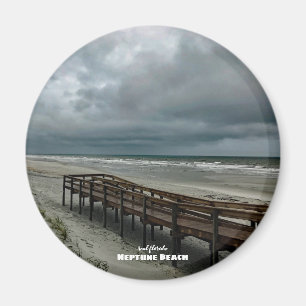 Travel Florida - Neptune Beach Boardwalk Sunrise Magnet