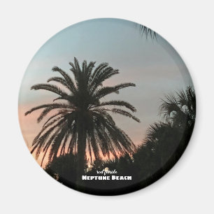 Travel Florida - Neptune Beach Palm Sunset Magnet