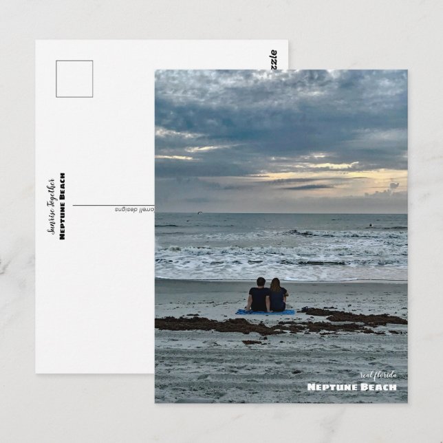 Travel | Florida - Neptune Beach Sunrise Together Postcard (Front/Back)