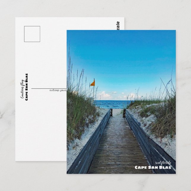 Travel | Florida - Warning Flag, Cape San Blas Postcard (Front/Back)