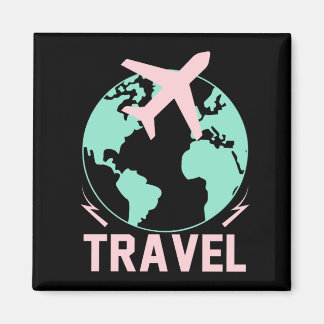 Travel fly feel free fridge magnet