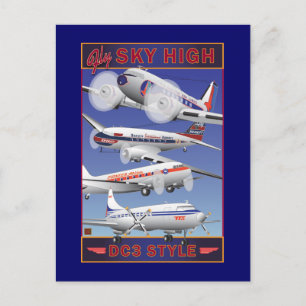 TRAVEL-Fly Sky High- Postcard