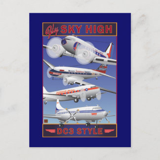 TRAVEL-Fly Sky High- Postcard