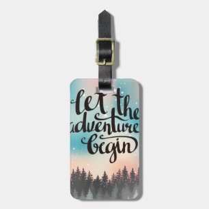 Travel Forest Trees Adventure Begins Luggage Tag