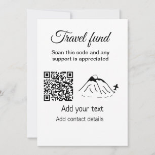 Travel fund vacation honeymoon donation add name  holiday card