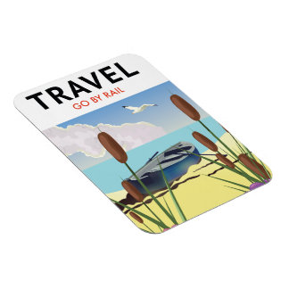 Travel go by Rail Magnet