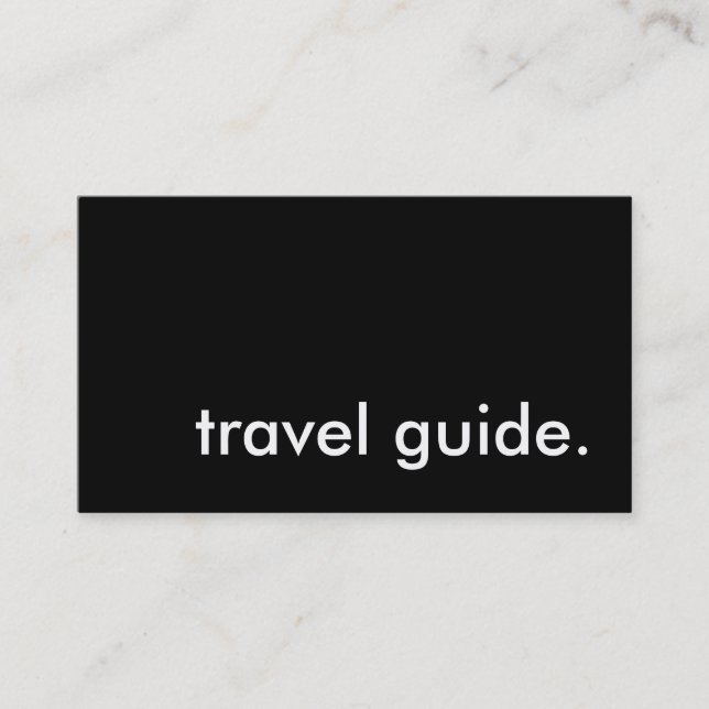 travel guide. business card (Front)