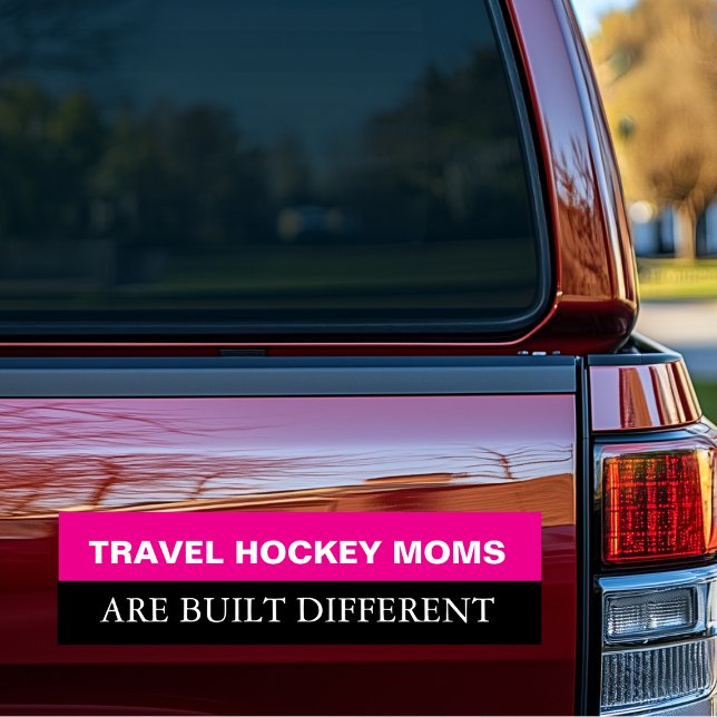 Travel Hockey Moms are Built Different Bumper Sticker (Travel Hockey Moms are Built Different Bumper Sticker)