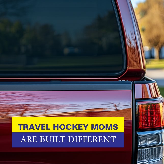 Travel Hockey Moms are Built Different Bumper Sticker (Travel Hockey Moms are Built Different Bumper Sticker)