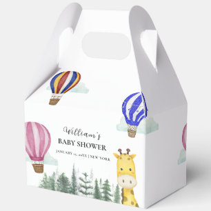 Travel Hot Air Balloon Jungle Giraffe Baby Shower  Favour Box