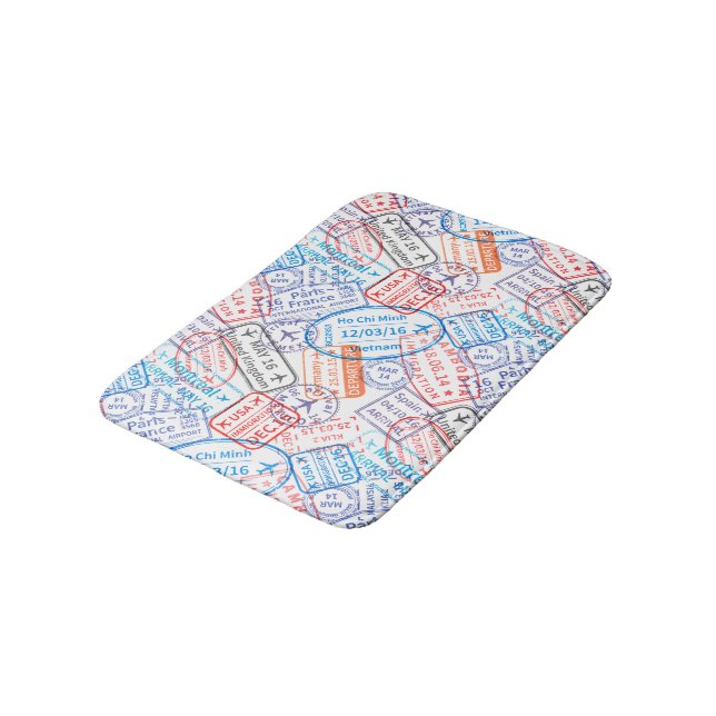 Travel icon bath mat (Angled)