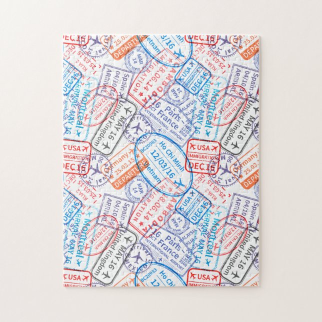 Travel icon jigsaw puzzle (Vertical)