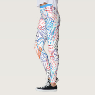 Travel icon leggings