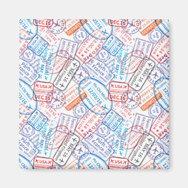 Travel icon magnet (Front)