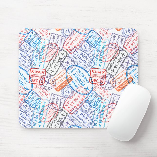 Travel icon mouse mat (With Mouse)