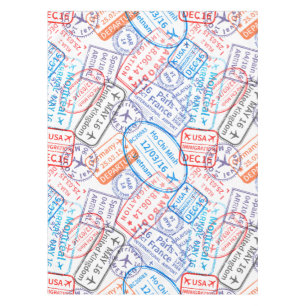 Travel icon tablecloth