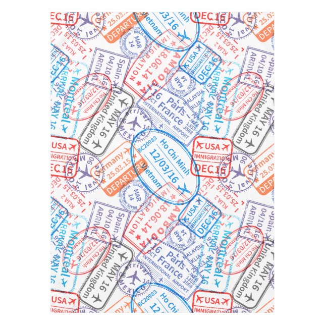 Travel icon tablecloth (Front)