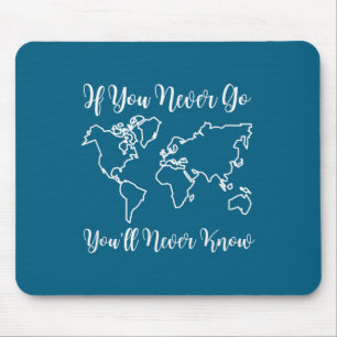 Travel - If You Never Go, You'll Never Know  Mouse Mat