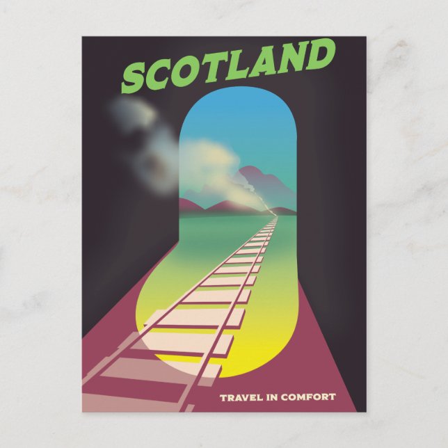 Travel in comfort Scotland Postcard (Front)