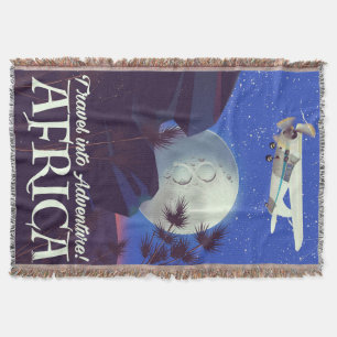 Travel Into Adventure! Africa Throw Blanket