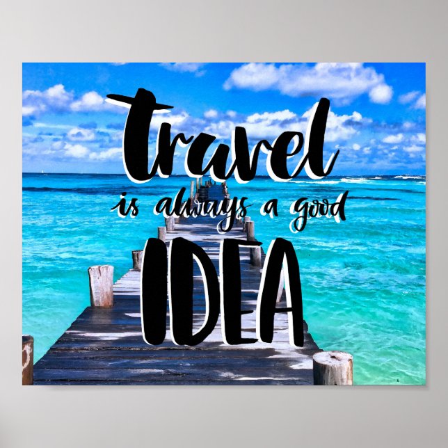 TRAVEL Is Always A Good IDEA Poster (Front)