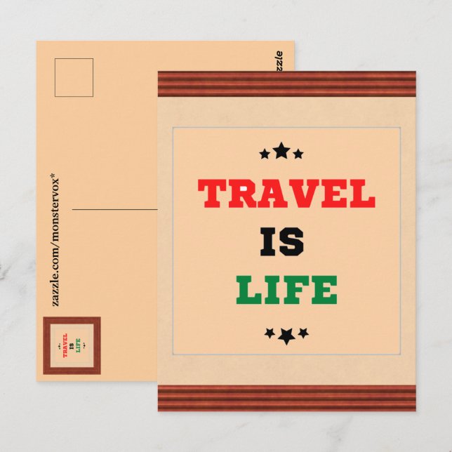 Travel Is Life Postcard (Front/Back)