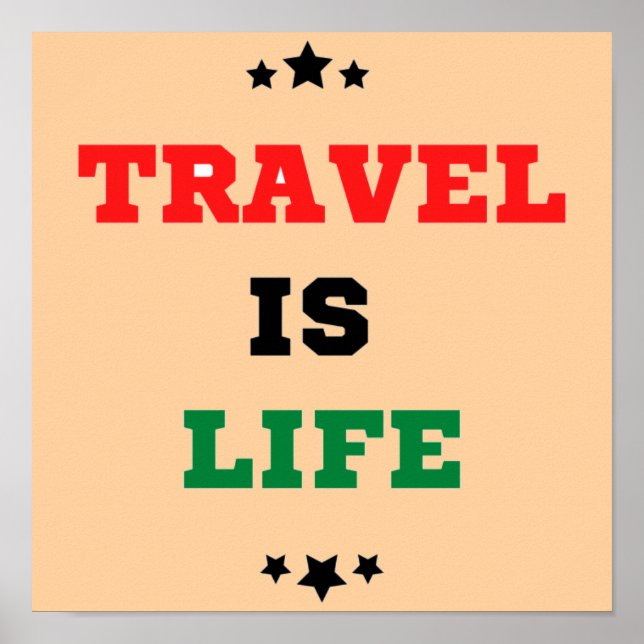 Travel Is Life Poster (Front)