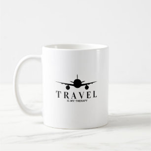 Travel is my tharapy coffee mug
