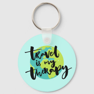 Travel is my Therapy Key Ring