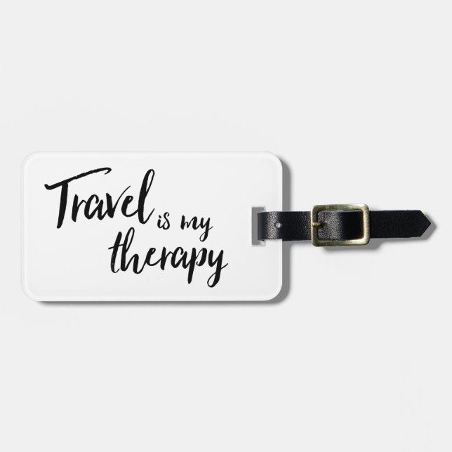 Travel is my Therapy Luggage Tag (Front Horizontal)