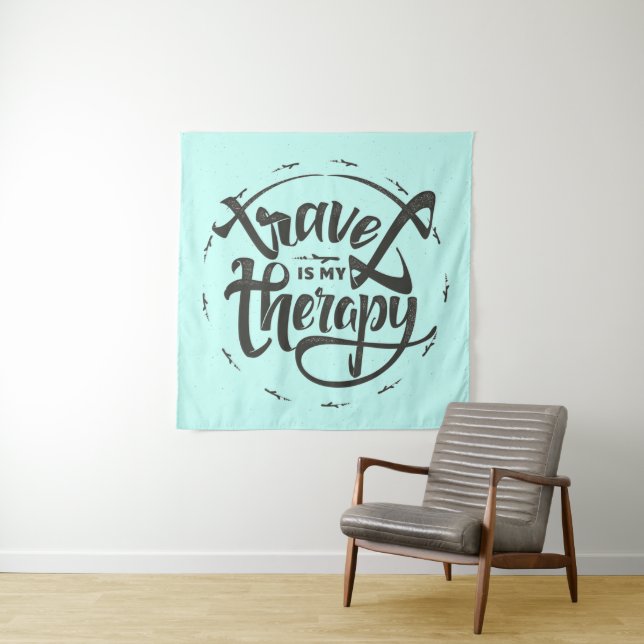Travel Is My Therapy Tapestry (In Situ (Horizontal))