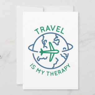 Travel Is My Therapy Thank You Card
