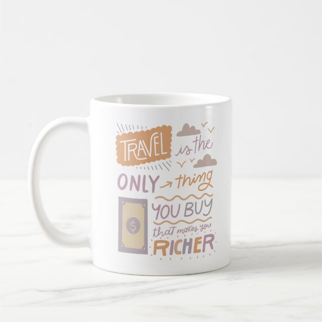 travel is the only thing you buy that makes you coffee mug (Left)