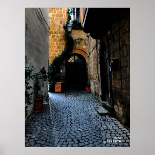 Travel Italy - Orvieto Street Poster