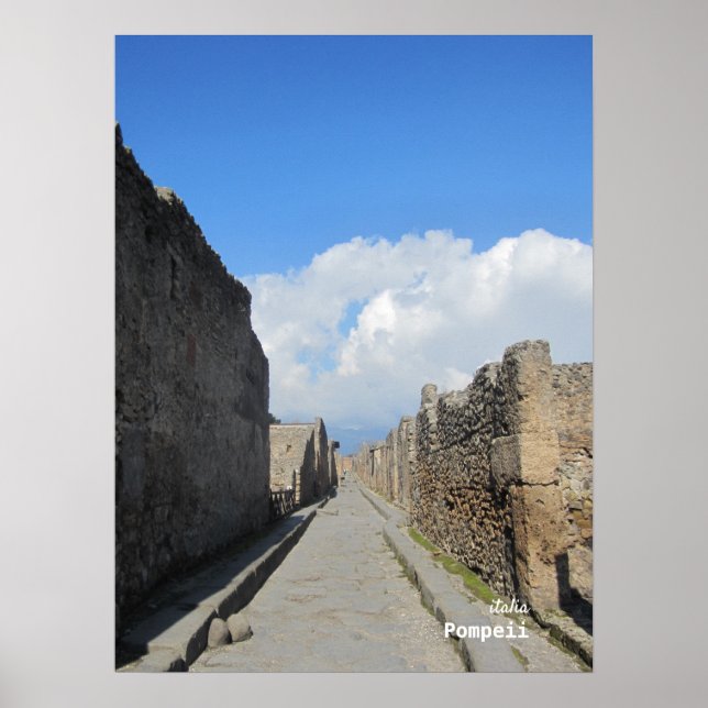 Travel | Italy - Pompeii street Poster (Front)